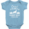 chill hungry wolf Baby Bodysuit