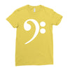 bass cleff funny Ladies Fitted T-Shirt