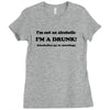 im not an alcoholic im a drunk t shirt x large funny beer pong keg par Ladies Fitted T-Shirt
