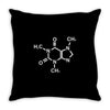 caffeine molecule gamer nerd geek science funny Throw Pillow