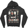i have two titles aunt and dogmom and i rock them both with roses Zipper Hoodie