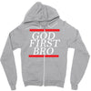 new  god first bro  t shirt religious humor lord tee Zipper Hoodie
