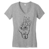 hand Women's V-Neck T-Shirt