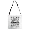 Born In November Adjustable Strap Totes