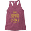 queens are born in 1981 Racerback Tank
