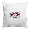 October Peeking Out Baby Girl Throw Pillow