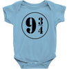 Harry Potter Train 9 3:4 Baby Bodysuit