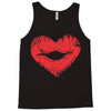 lip print heart Tank Top