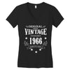 original parts vintage established 1966 perfectly aged Women's V-Neck T-Shirt