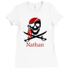 personalized pirate Ladies Fitted T-Shirt