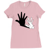 rabbit hand shadow Ladies Fitted T-Shirt