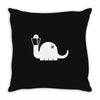 apatosaurus white Throw Pillow