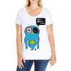 uberpup hey brain cakes! Ladies Curvy T-Shirt