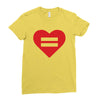 Equality Heart Ladies Fitted T-Shirt