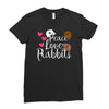 peace love rabbits Ladies Fitted T-Shirt