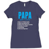 Papa Noun Definition Ladies Fitted T-Shirt