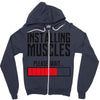 new installing muscle Zipper Hoodie