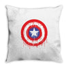 captain america dying bleeding logo Throw Pillow