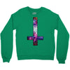 inverted galaxy cross funny  religion banter space fashion new Crewneck Sweatshirt