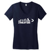 evolution fishing Women's V-Neck T-Shirt