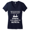 fishing funny Women's V-Neck T-Shirt
