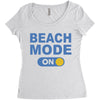 beach mode on Women's Triblend Scoop T-shirt