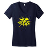 zelda link hylian shield triforce splat Women's V-Neck T-Shirt