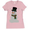 christmas snowman Ladies Fitted T-Shirt