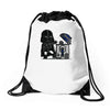 robotic trashcan Drawstring Bags