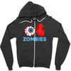 i heart zombies scary eye bloody heart halloween Zipper Hoodie