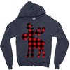 lumberjack reindeer Zipper Hoodie