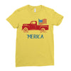america 2 Ladies Fitted T-Shirt