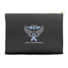 my hero is now my angel stomach cancer awareness Accessory Pouches