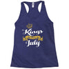 kings are born in july Racerback Tank