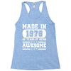 made in 1978 40 years of being awesome Racerback Tank