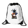 who loves german shepherd Drawstring Bags