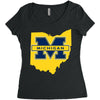 ohio for michigan Women's Triblend Scoop T-shirt