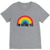 I Am Voting Yes V-Neck Tee