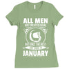 All Men Are Created Equal But Only the Best Are Born In January Ladies Fitted T-Shirt