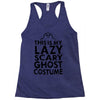 this is my lazy ghost costume 2 Racerback Tank