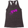 fuck love party Racerback Tank