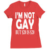 new i'm not gay but $20 is $20 Ladies Fitted T-Shirt