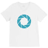 camera shutter V-Neck Tee