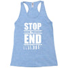 stop snow pression end winter funny Racerback Tank