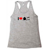 i love house music t shirt edm club wear rave electro party progressiv Racerback Tank