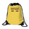 welcome to the gun show ron burdundy anchorman inspired gift funny Drawstring Bags