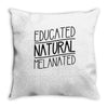 educated, natural, melanated Throw Pillow
