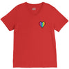Love Is Love Lgbt Rainbow Heart V-Neck Tee