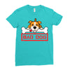 bad dog 3 Ladies Fitted T-Shirt