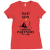 Dad And Son Fishing Partners For Life Ladies Fitted T-Shirt